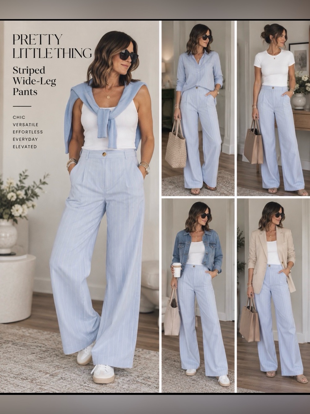 🛍️🛍️Striped Wide-Leg Pants